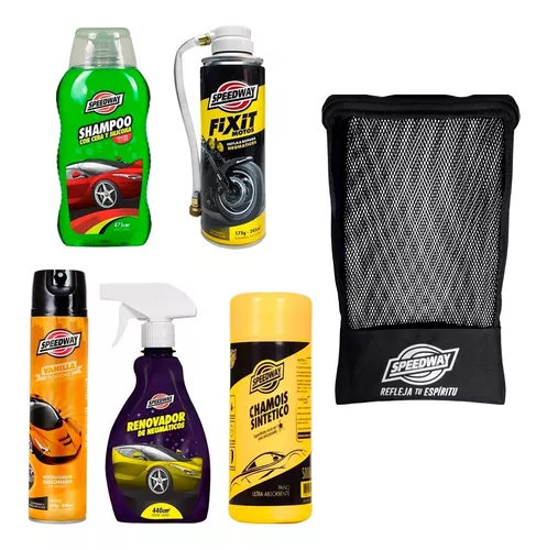 Kit Lavado Moto Auto Premium Motor Cachas Cubiertas Sia+