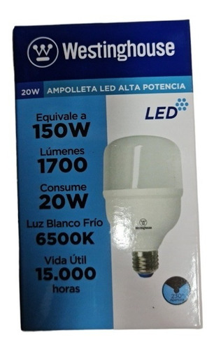 Ampolleta Led Alta Potencia 20w Luz Fría Westinghouse