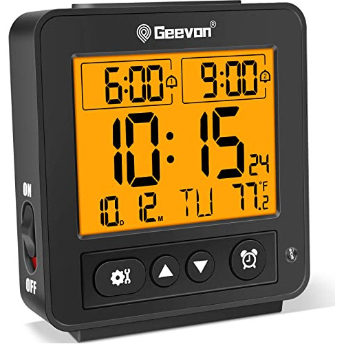 Geevon Reloj Despertador Digital Pequeño Con Luz Nocturna In