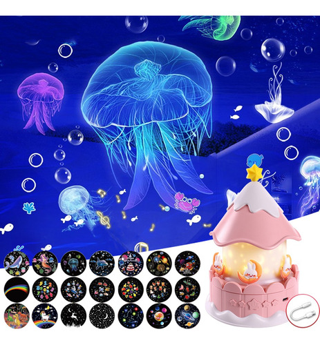Luz Nocturna Star Projector Para Niños Con Rotación De 360°