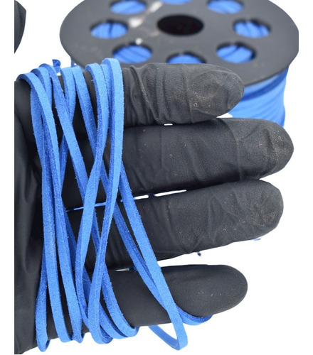 Kit Fio Cordão Couro Tira Camurça Suede 3mm Cor 10pç
