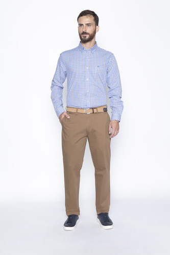 Pantalon Twill Without Pleats L/31 Marrón Fw2024 Ferouch