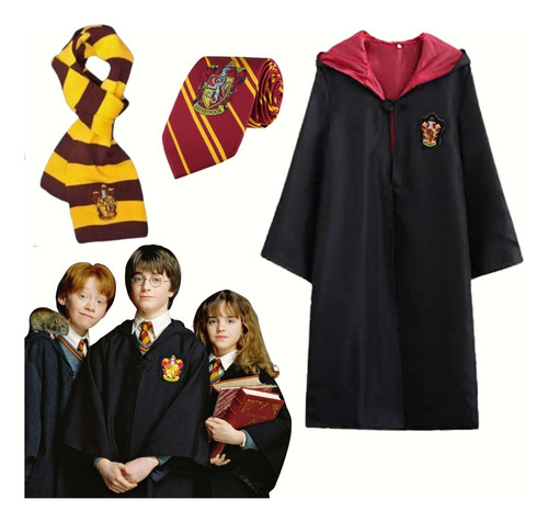 Traje Harry Potter Gryffindor Capa - Talla Desde S Hasta Xl