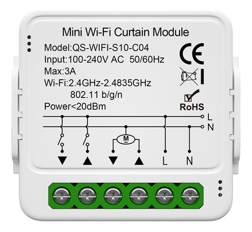 Módulo Interruptor De Cortina Tuya Smart Wifi Para Persiana