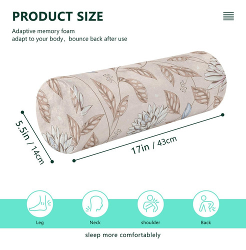 Qwthum Almohada Para El Cuello, Almohada Redonda De Espuma V