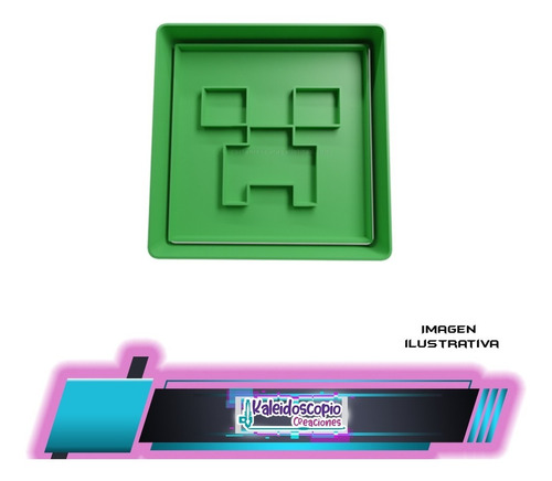 Creeper Minecraft 5.5cm Cortador De Galleta Y Fondant Cabeza