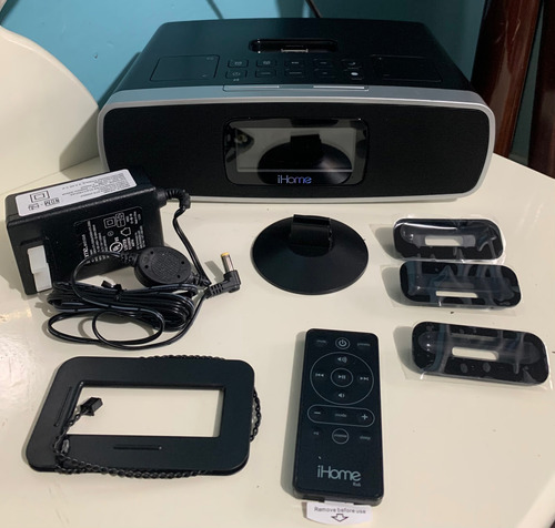 Radio Reloj Despertador Ihome C/dock Ipod Excelente Estado Negro (Usado)