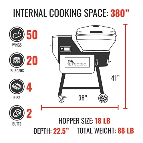 recteq RT-B380X Bullseye Deluxe Wood Pellet Smoker Grill