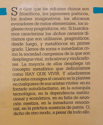 Dichos Canarios. Ángel Sánchez. Heca. Refranes. Impecable (Usado)