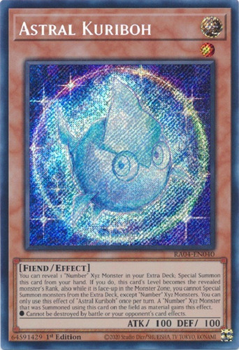 Astral Kuriboh (scr) / Mystery Tcg Ra04-en040 Inglés