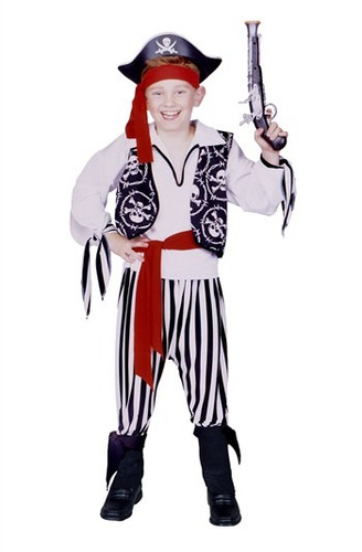 Disfraz Para Niño Bucanero Pirata Talla M (8-10) Halloween