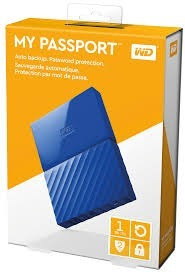 Hd Wd Externo Portátil My Passport Usb 3.0 1tb Azul