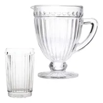 Comprar Set Juego De Jarra Y Vasos De Vidrio Kuchen
