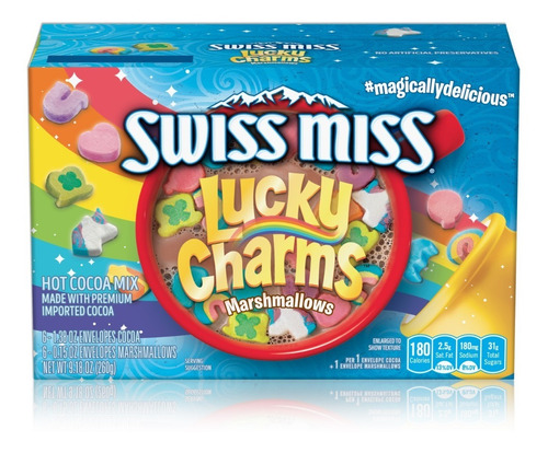 Swiss Miss Marshmallow Lucky Charms Chocolate 6 Sobres
