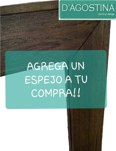 Vanitory Con Bacha Madera 50cm