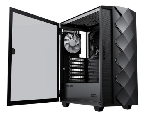 Case Gamemax Diamond Coc Mid Tower Negro Vidrio Templado
