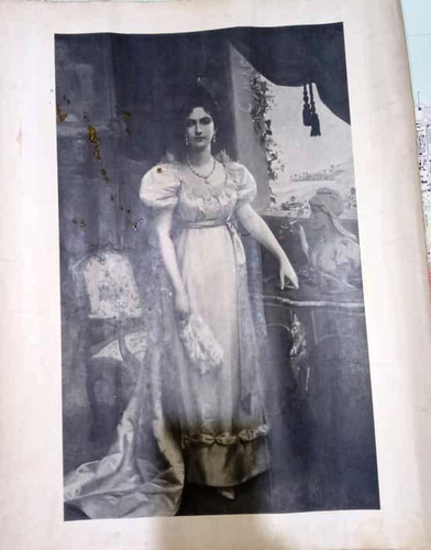 Antiguo Poster Luisa Caceres De Arismedi 47x58cm