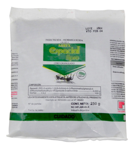 Insecticida Hormiguicida Cebo Granulos 250 Grs Espacial