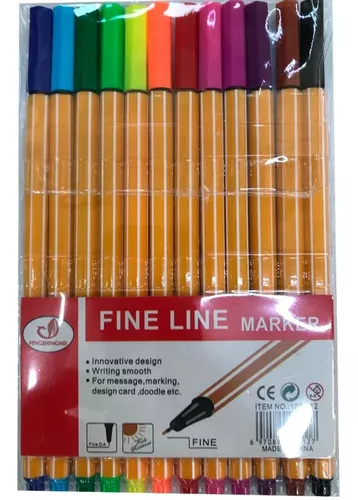 Rotuladores Punta Fina 0.4mm Fine Line 24 Colores Diferentes