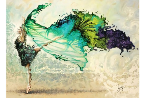 Vinilo Decorativo 30x45cm Bailarina Baile Watercolor Color