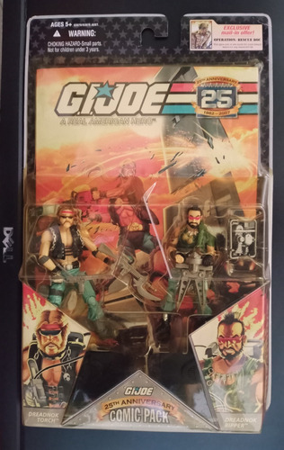 Gijoe 25 Aniversario Dreadnok Comic Pack Nuevo 