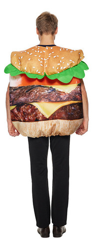 Traje De Desempenho De Hambúrguer De Carne De Halloween