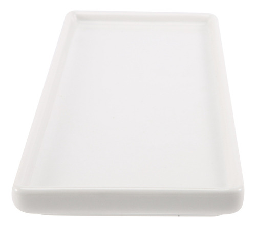 Plato Rectangular De Cerámica Plato De Porcelana Blanca