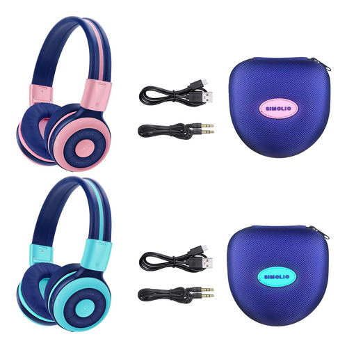 2 Pack Simolio Auriculares Inalámbricos Bluetooth Niños Con