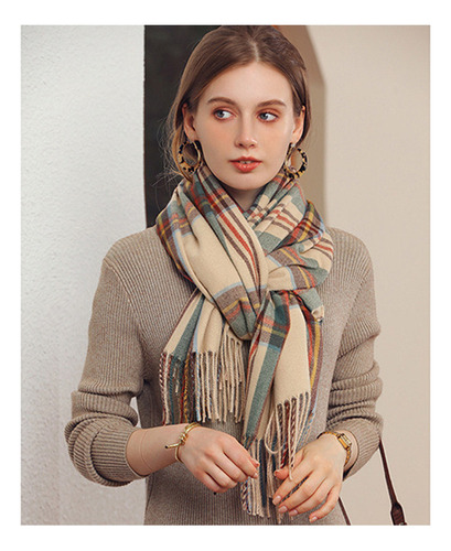 / Para Bufanda A Cuadros De Invierno Para Mujer, Bufanda