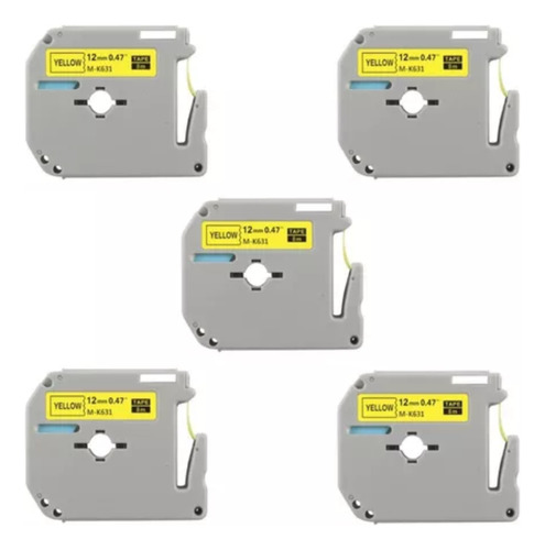 Kit 5x Fitas Rotuladoras Compatível Pt-45 Pt-55 Pt-65 Cores