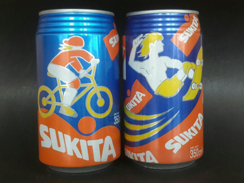 Lote X2 Latas Gaseosa Sukita Vintage - Brasil - Los Germanes