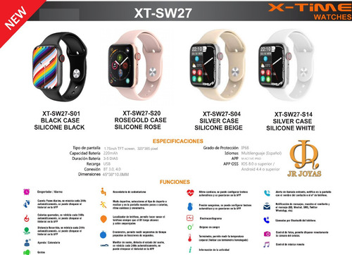 Imagen 3 de 5 de Smartwatch Reloj Inteligente X-time W27 Para iPhone Android