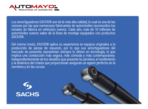 1 - Amortiguador Gas Del Izq/der Sachs Jetta 11-18