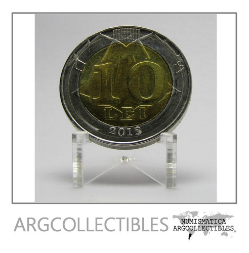 Moldavia Moneda 10 Lei Bimetalica Año 2018 Km-uc-4 Unc