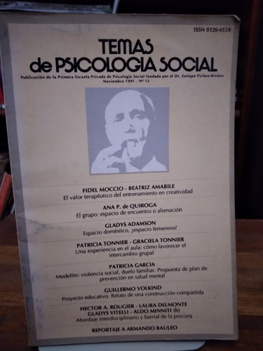 Revista Temas De Psicologia Social. Escuela Pichon-riviere
