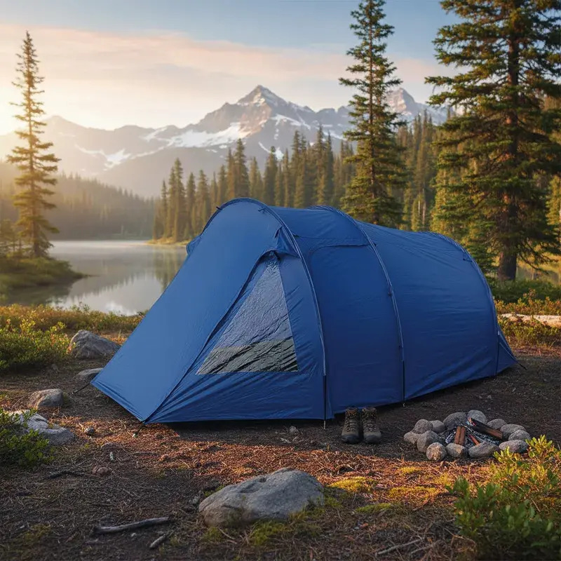 Carpa Iglú SLN 5 Personas Azul Camping Impermeable UV Cubre Techo