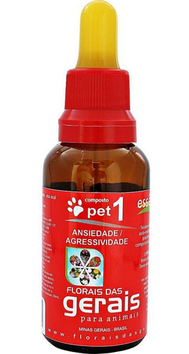 Composto Floral Ansiedade Agressividade Pet 1 30ml