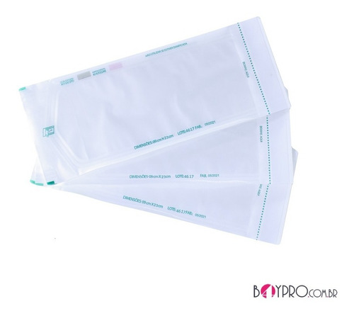 Imagem 2 de 6 de Saquinho Envelope Para Autoclave Auto Selante 9 X 23 600 Un