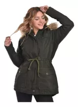 Comprar Campera Parka De Mujer Gabardina Abrigada