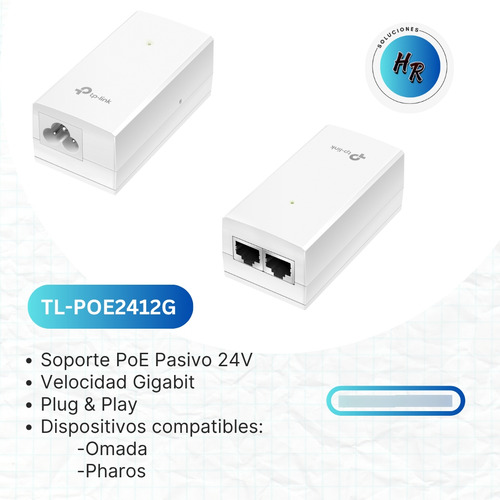 Adaptador Poe Pasivo 24v Tl-poe2412g Tplink