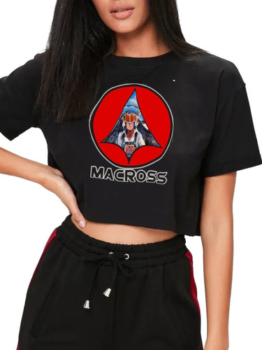 Playera Crop Top Robotech Macross Anime Rick