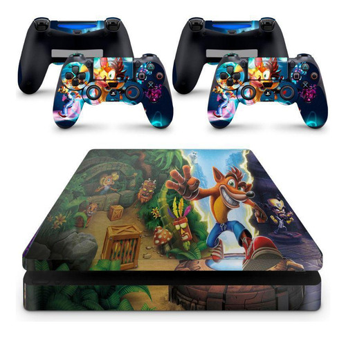 Skin Adesivo Protetor Para Ps4 Slim Crash Bandicoot B1