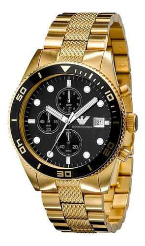 Reloj Emporio Armani Ar5857 Black And Gold Para Caballero