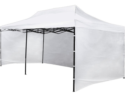 Toldo Plegable 3x6 Impermeable Araña Paredes Lateral Blanco