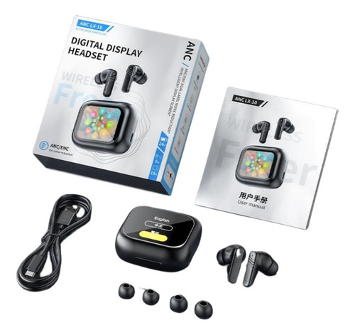 Auriculares Blueetoth Inalambricos O'clock Clip Ear Con Cancelacion De Ruido Traduccion En Tiempo Real Mas De 100 Idiomas Ecualizador Pantalla Led Tactil Varios Modos Gamer Musica Pelicula Hi-fi 360