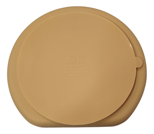 Prato Em Silicone Com Divisórias E Ventosa Nude Everly Liso