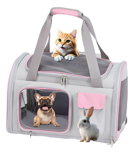 Bolso Transportador Mascota Canil Gato Mochila Transporte 