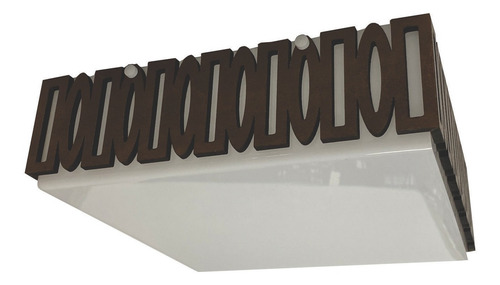 Imagem 3 de 9 de Luminária Plafon Madeira Canasvieiras Ddek Bmsd 50 Cm