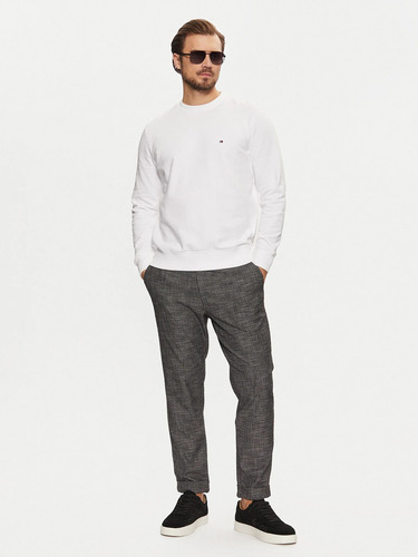 Polerón Solid Con Cuello Redondo Blanco Tommy Hilfiger