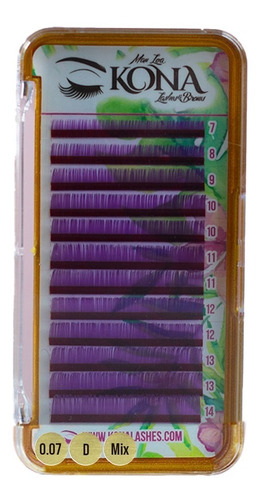 Blister Pestañas Morado Kona Lashes Color/fantasia